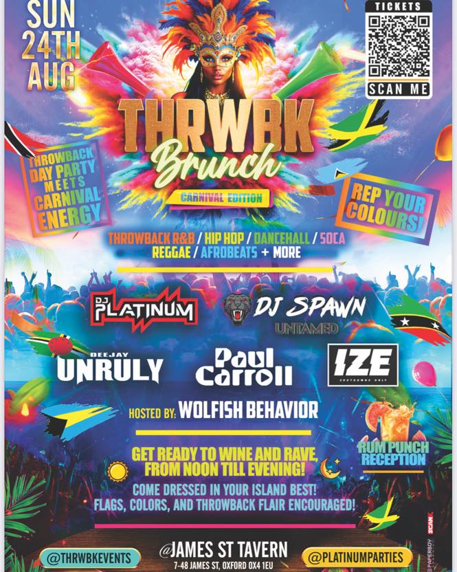 Poster for upcoming event: THRWBK Carnival Brunch
